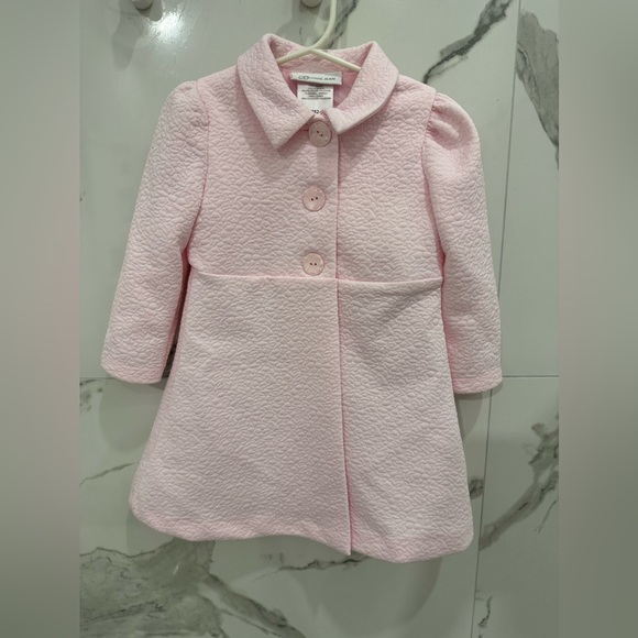Bonnie Jean Light Pink Quilted Pea Coat - Picture 1 of 6